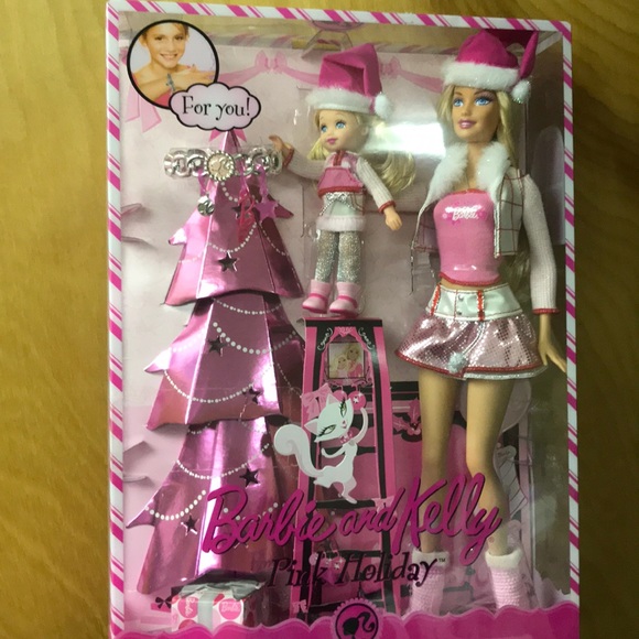 pink holiday barbie